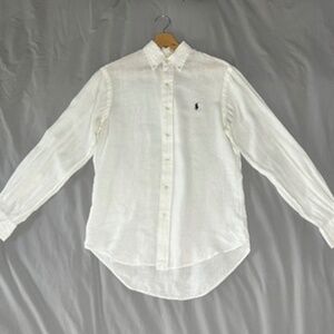 Men's Ralph Lauren White Linen shirt